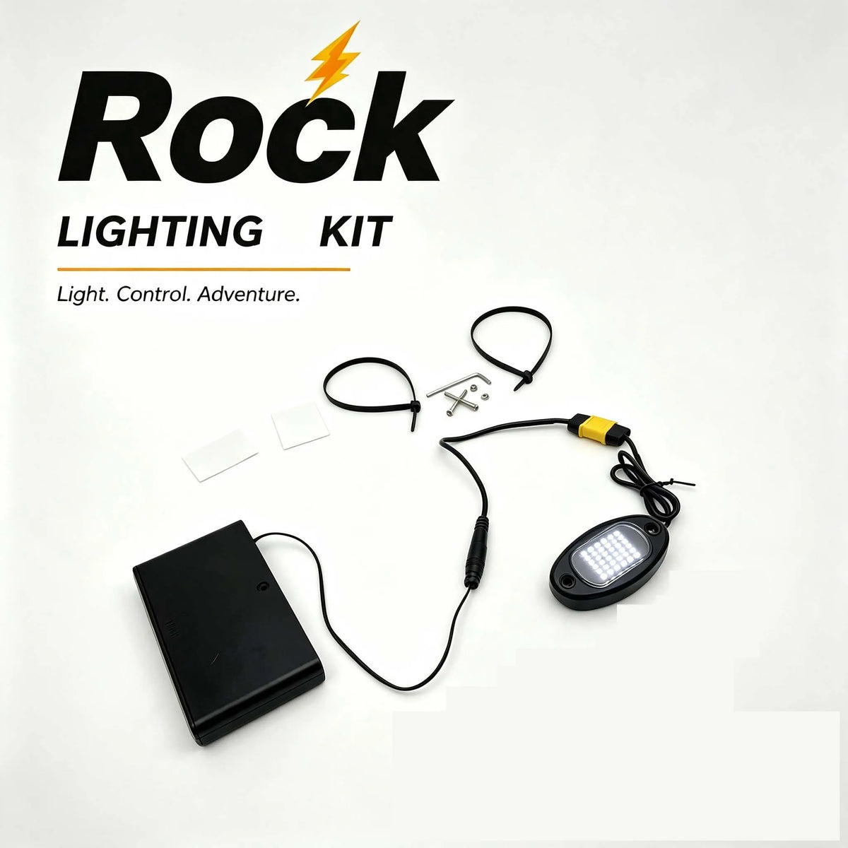 Battery powered rock light