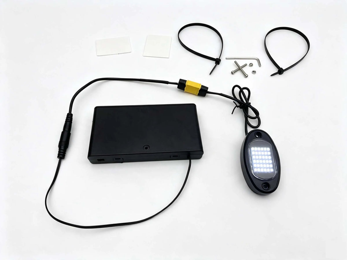 Battery powered rock light