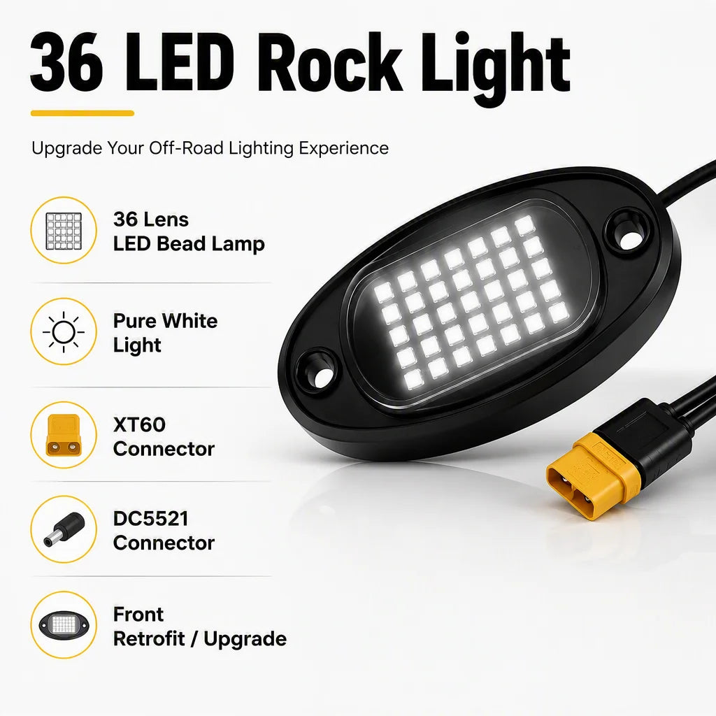 Luz de roca a batería